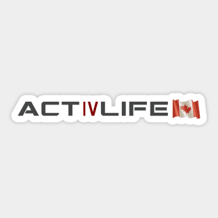 Assured Outfit by Activlife Wear Canada Canadian Flag Tagline Logo Sports Branding Sticker